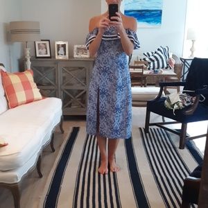 Red Carter blue floral dress